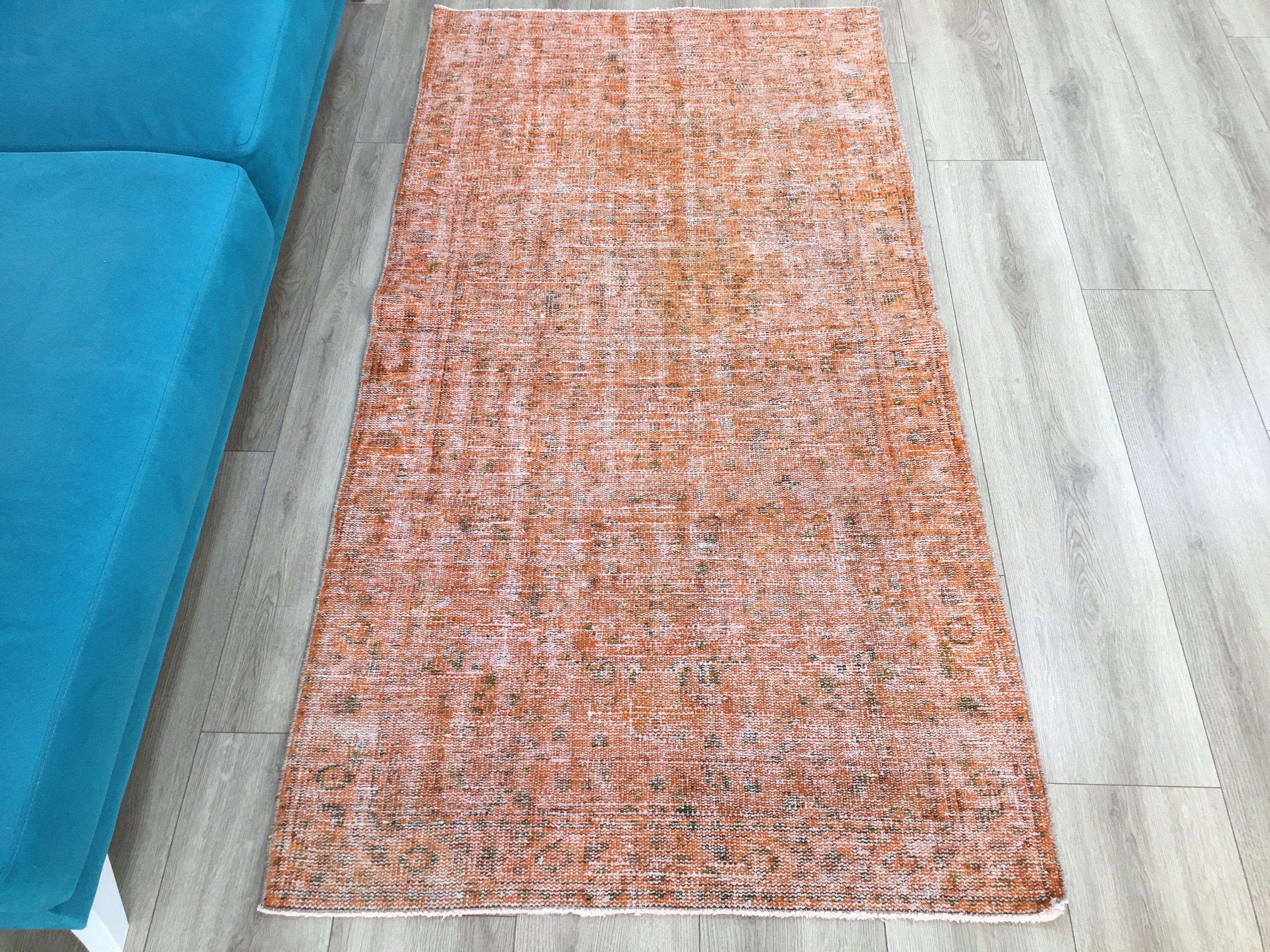 オレンジのオーバーダイラグ | 3.5×6.5フィートの寝室用