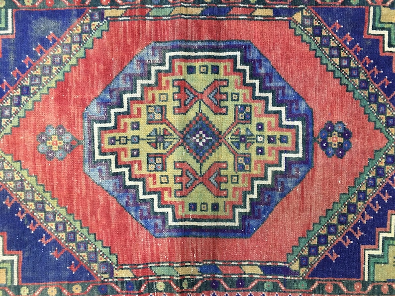 Dywan boho, Dywan vintage boho, Dywan eklektyczny boho, Kolorowy dywan boho, Dywan plemienny boho, 3,6 x 10,7 stopy, RK 7160 zdjęcie 4