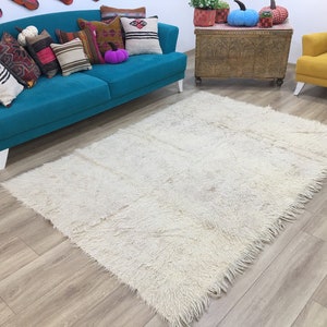nursery rug , turkish rug , soft wool rug , vintage rug , 5.3 x 7.7 ft. , bohemian rug , turkey rug , kids room rug , decorative rug RK 9336