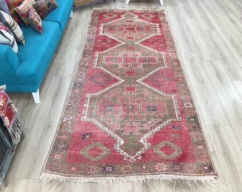 Runner Rug, Turkish Rug, Vintage Rug, Area Rug, Wool Rug