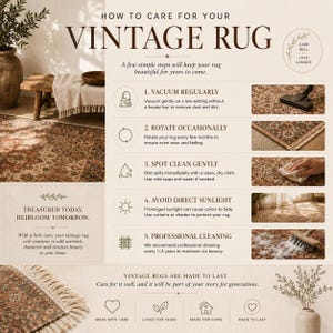 Terracotta Medallion Rug | 3.9x6.2 ft Bedroom | Faded Vintage Oushak Carpet image 12