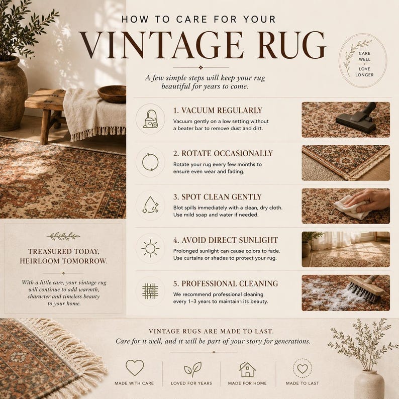 Terracotta Medallion Rug | 3.9x6.2 ft Bedroom | Faded Vintage Oushak Carpet image 12
