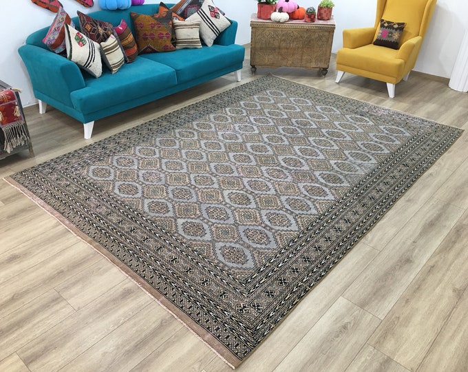 Faded Blue Rug Oversize Rug Large Turkish Rug Vintage Rug Etsy