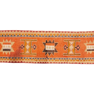 Stair rug, Turkish wool rug, Soft rug, Orange oushak rug, Comfy rug, Vintage herki rug, Rare rug, Kitchen runner, 2.8 x 9.9 ft, RK 12701