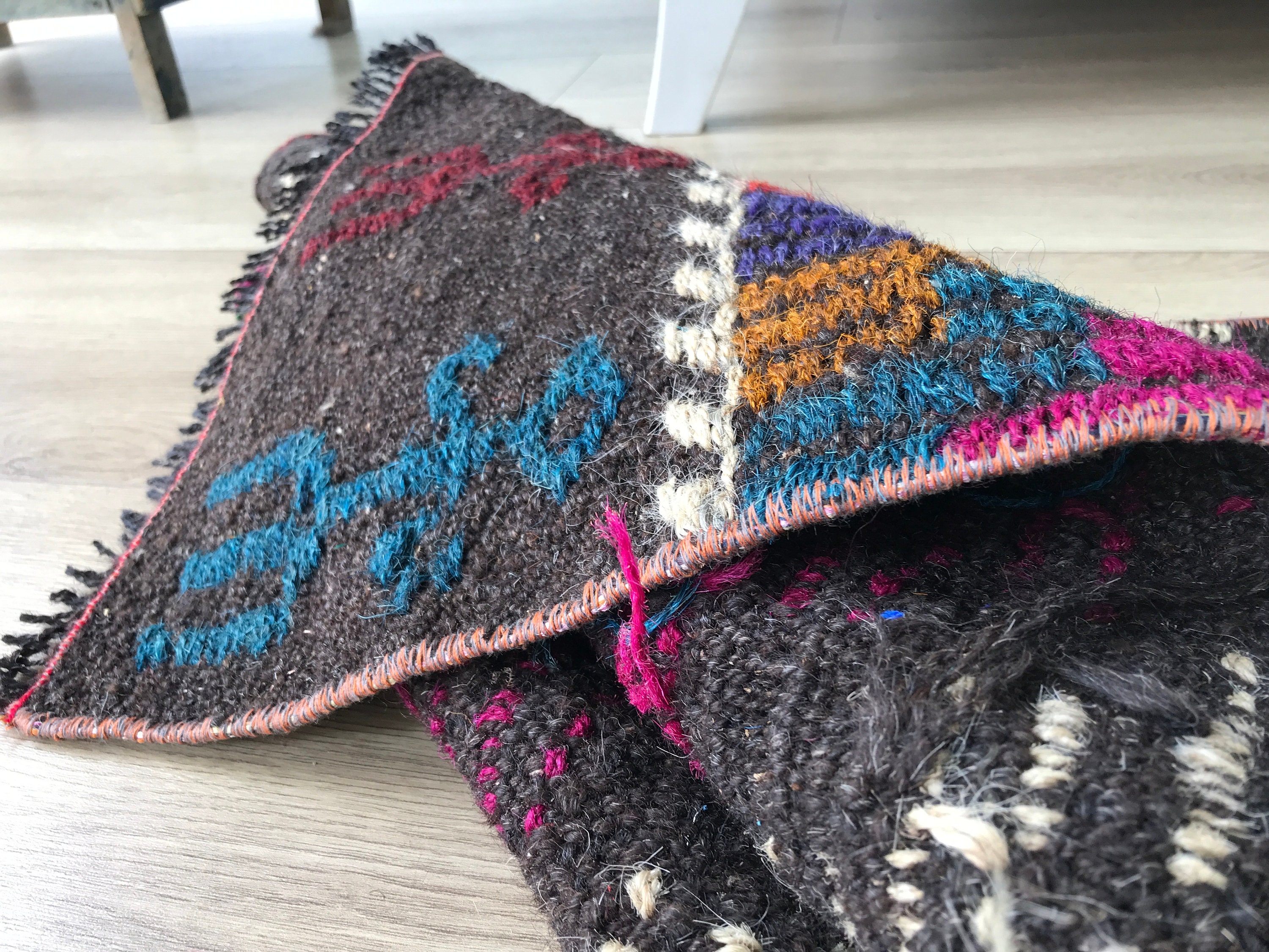 ランナーキリムラグ、ヴィンテージトルコラグ、ロングサイズラグ、廊下