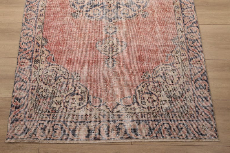 Turkish Wool Rug, Vintage Rug, Rustic Area Rug, Durable Rug, Easy to