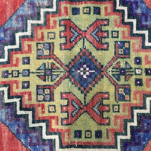 Dywan boho, Dywan vintage boho, Dywan eklektyczny boho, Kolorowy dywan boho, Dywan plemienny boho, 3,6 x 10,7 stopy, RK 7160 zdjęcie 5