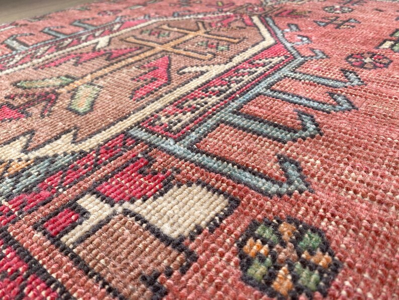 Alfombra vintage hecha a mano, alfombra turca tipo pasillo, alfombras para pasillo, alfombra a medida, alfombra anudada a mano, alfombra única, 2,4 x 12,2 pies, RK 9174 imagen 9