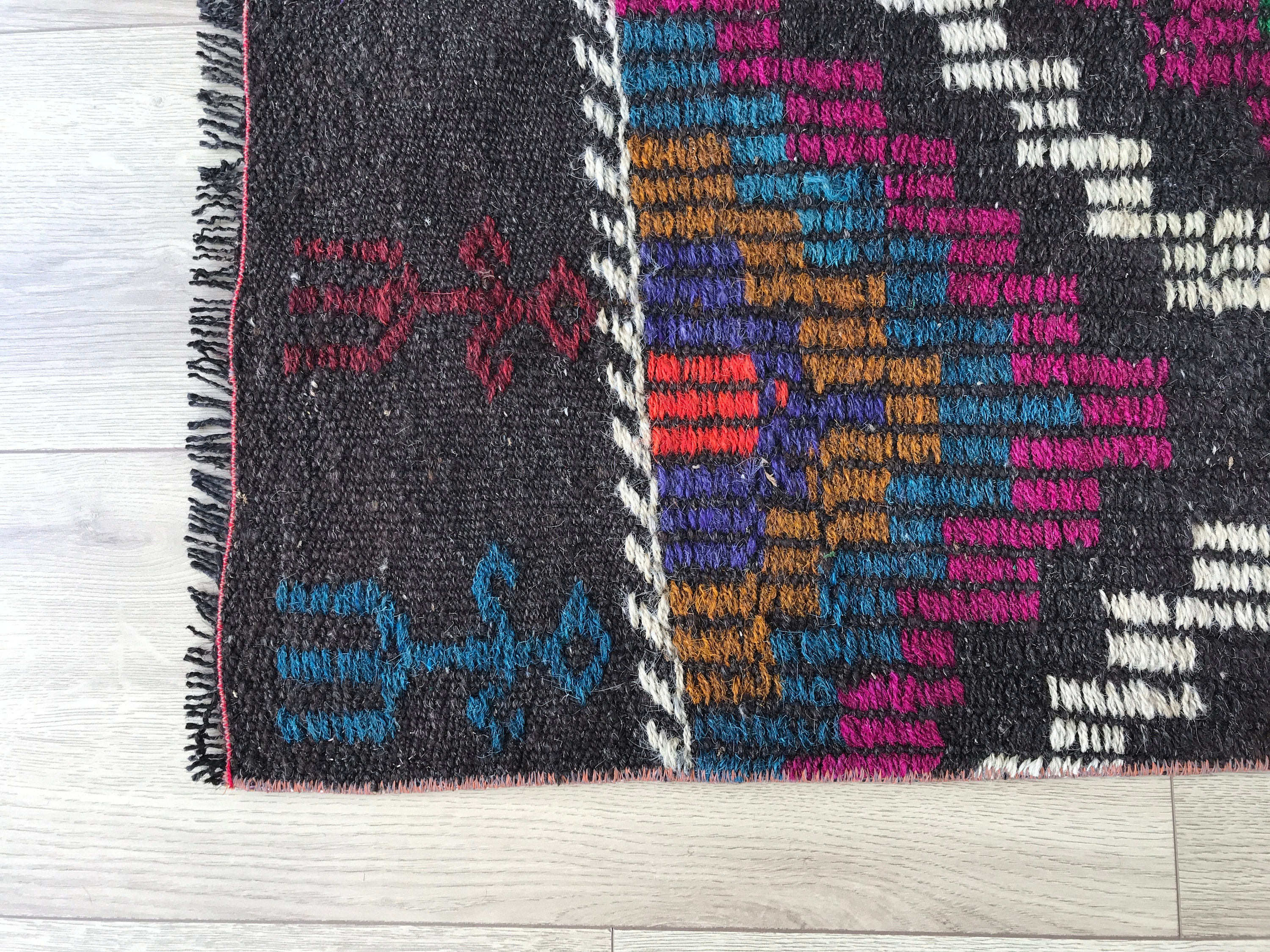 ランナーキリムラグ、ヴィンテージトルコラグ、ロングサイズラグ、廊下