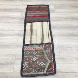 Ethnic saddle bag, Horse riding bag, Saddle holder bag, Vintage kilim bag, Organic wool bag, Turkish saddle bag, 1.6x4.9 ft, RK 14305