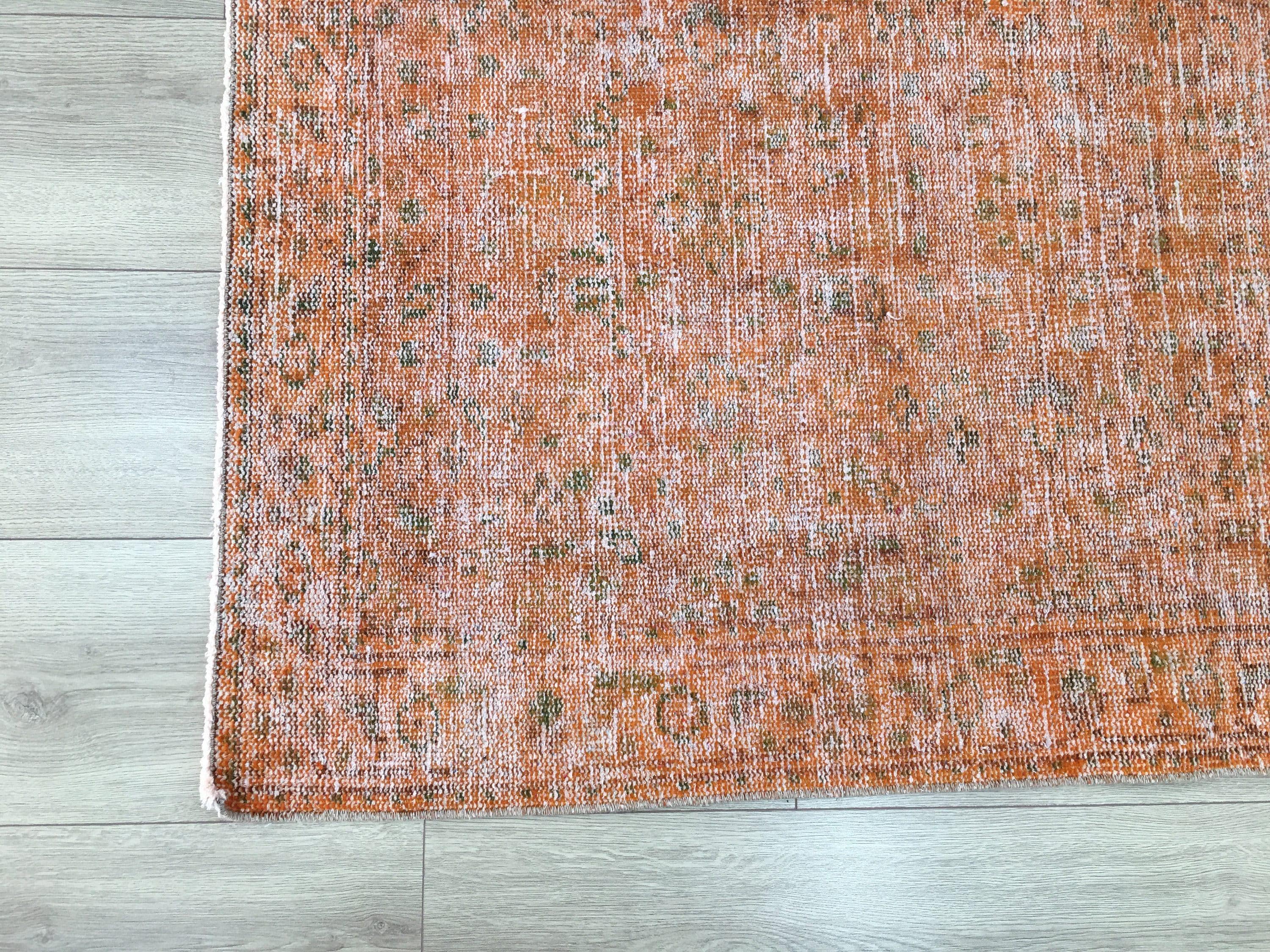 オレンジのオーバーダイラグ | 3.5×6.5フィートの寝室用