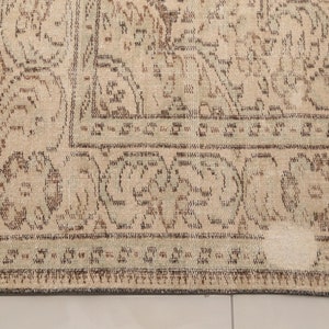 Earth tone rug, Neutral rug, Rug for living room, Wool handmade rug, Low pile rug, Modern rug, Boho decor rug, 6.1x9.4 ft, RK 13475 bild 9