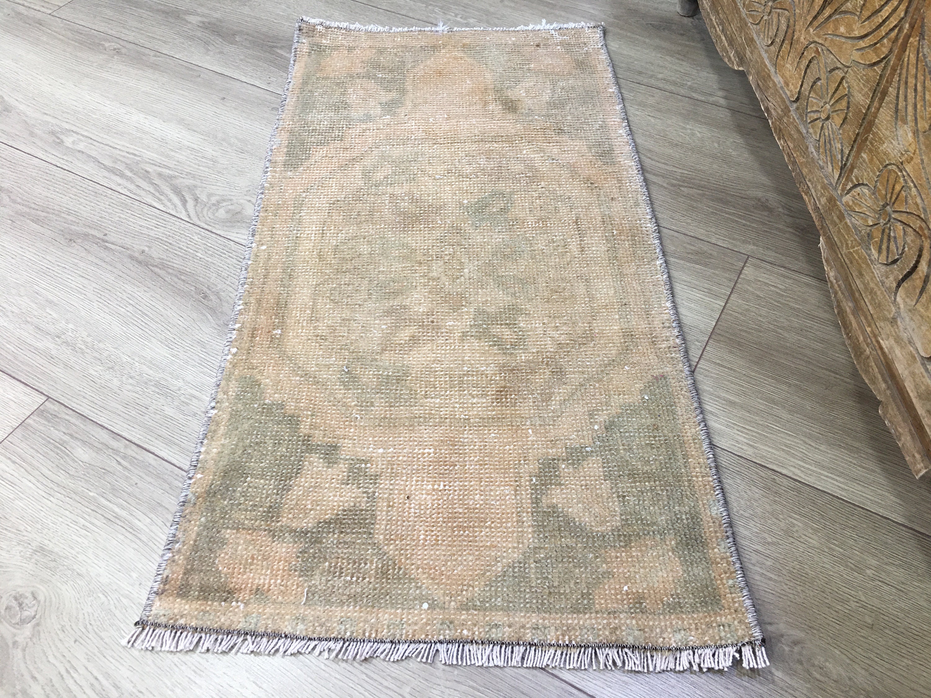 muted color rug bohemian rug 1437 aztec rug accent rug turkish rug vintage rug 3.7 x 6.4 ft oushak rug rugs oriental rug wool rug