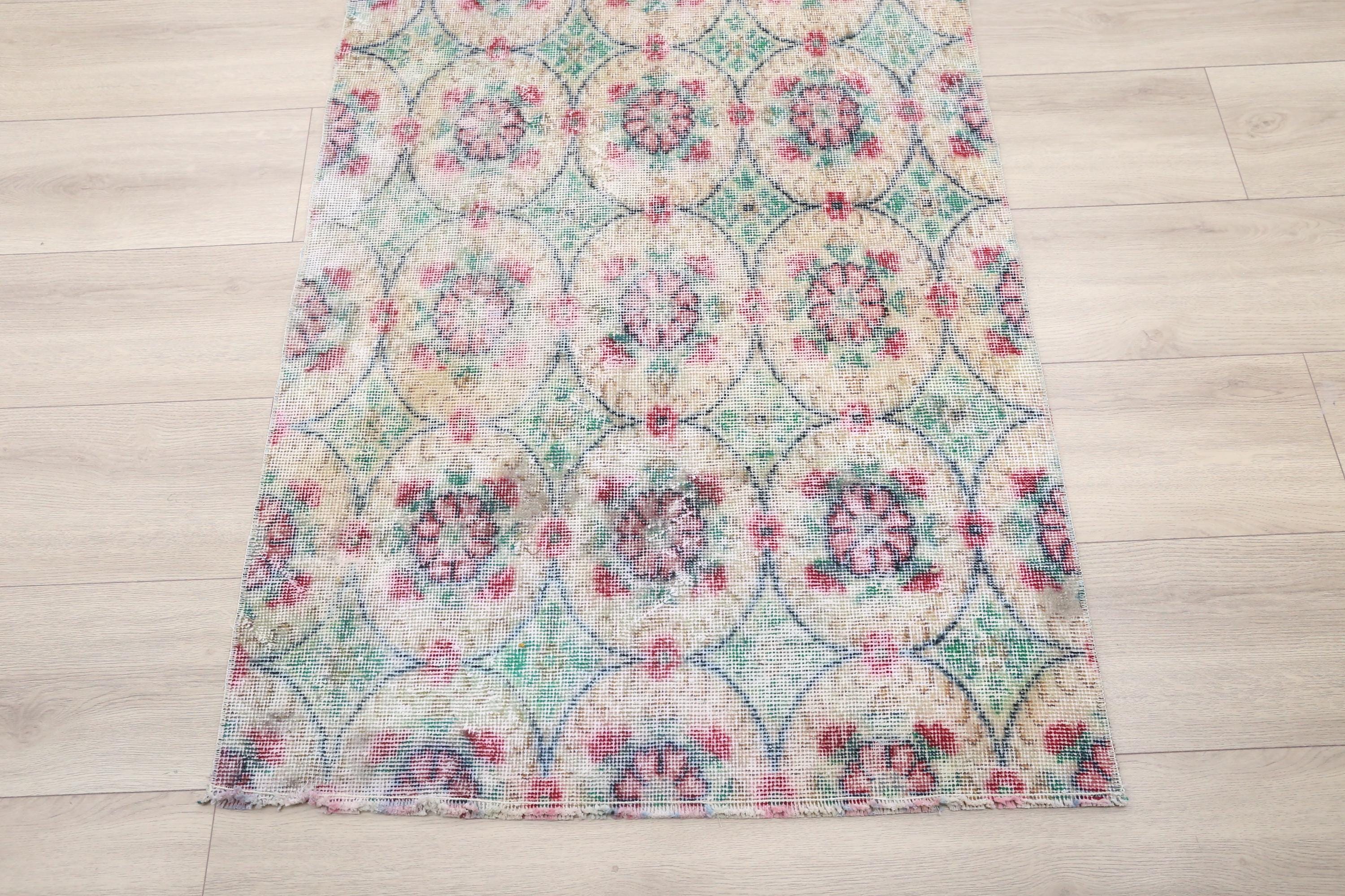 ロング53×201✳︎グレー　チョコメダリオン　ランナー　トルコヴィンテージラグ ロング53×201✳︎グレー チョコメダリオン ランナー トルコ