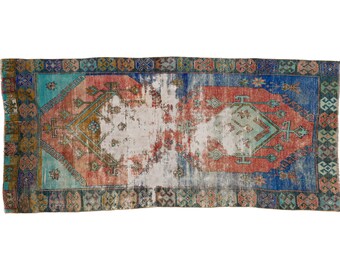 Farmhouse rug, Entrway rug, Vintage rug, Turkish rug, Hallway rug, Handmade rug, Nomadic rug, Decorative rug, Oushak rug,3.3x7.0 ft, RK12782