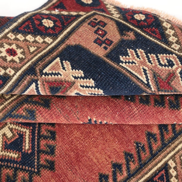 Bohemian oushak rug, Antique rug, Foyer rug, Retro rug, Sustainable rug, Bedroom rug, Gift for her, Vintage turkish rug, 4.1x6.2 ft, RK13408
