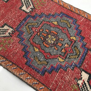Vintage Wine Runner, Gothic Nomadic Rug, Bohemian Decor, Turkish Small ...