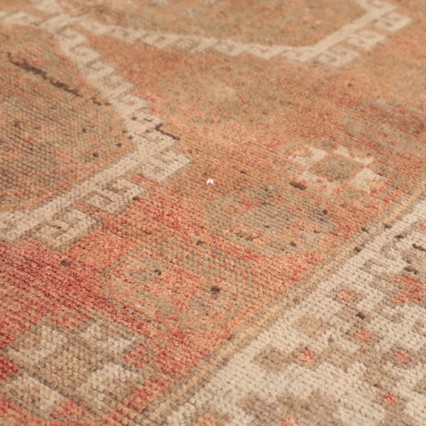 Alfombra vintage, alfombra desgastada, alfombra de área, alfombra turca, alfombra de socorro, 4.3 x 8 pies, alfombra de cocina, alfombra, decoración del hogar, alfombra de lana, alfombra Kithchen, RK 8640