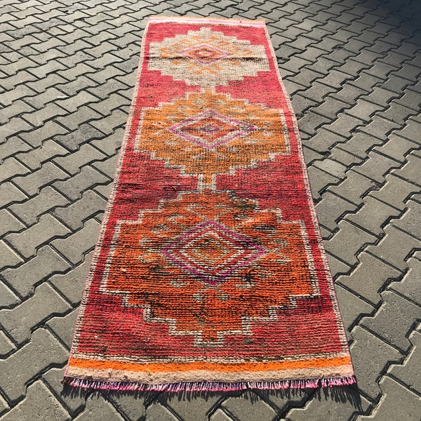 Runner rugs for home, Custom runner rug, Boho runner rug, Vintage turkish runner rug, Wedding runner rug, 2.8 x 9.2 ft, RK 12341