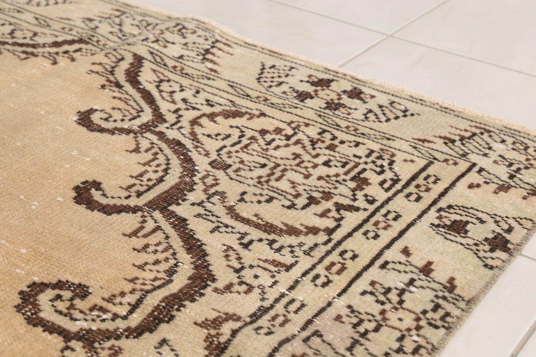 Blush Color Rug, Handmade Turkish Rug, Oushak Area Rug, Wool Rug