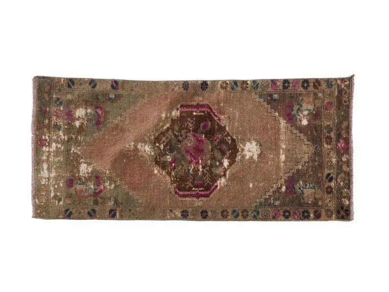 Sage Green Rug, Turkish Motif Rug, Vintage Rug, Stale Rug, Pet Friendly Rug, Durable Rug, Handwoven Rug , 1.7 x 3.7 Ft Boho Rug, RK 13340