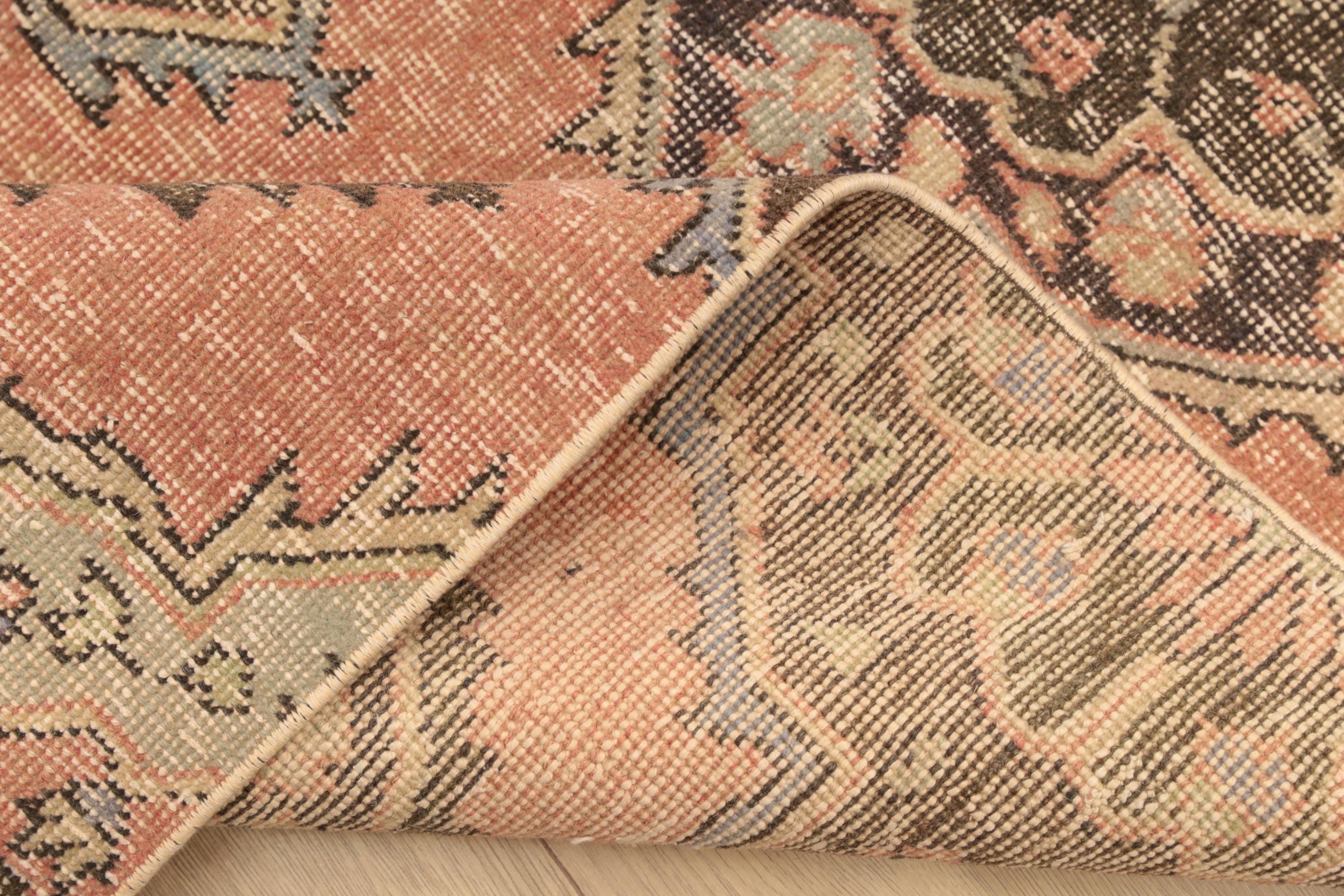 持続可能なウールラグ、オリエンタルトルコラグ、オレンジラグ