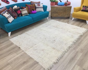 turkish rug , soft wool rug , vintage rug , 5.3 x 7.7 ft. , bohemian rug , turkey rug , decorative rug RK 9336