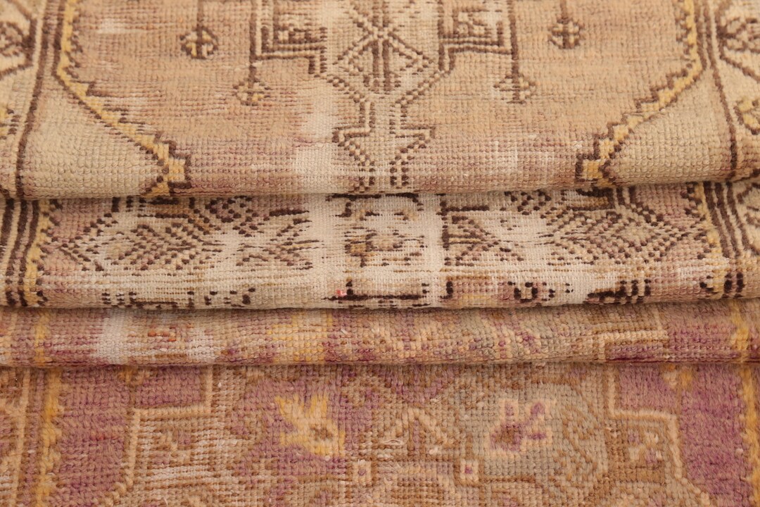 Used Throw Rug 2.6 X 7.2 Ft Used Rug, Farmhouse Rug, Entrance Hall Rug, Vintage Oushak ...