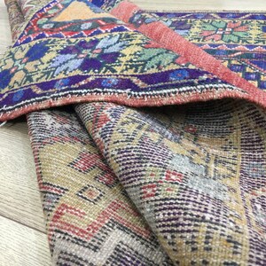 Dywan boho, Dywan vintage boho, Dywan eklektyczny boho, Kolorowy dywan boho, Dywan plemienny boho, 3,6 x 10,7 stopy, RK 7160 zdjęcie 10