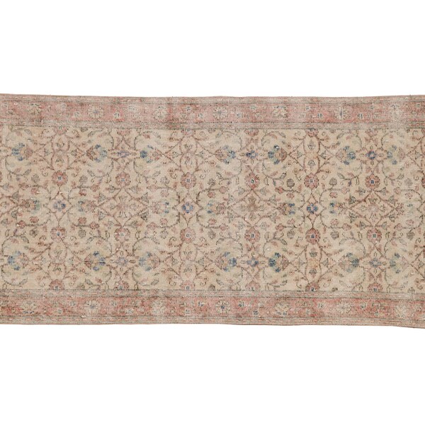 Pastel rug, Floral turkish rug, Bed side rug, Bohemian rug, Handmade wool rug, Bath mat rug, Vintage rug, Summer rugs, 2.8x6.2 ft, RK 13398