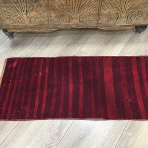 Kilim rug, Small turkish rug, Vintage rug, Bohemian rug, Carpet rug, 1.3x3 feet, Wool rug, Handmade rug, Front door rug, Boho rug, RK 10155 image 3