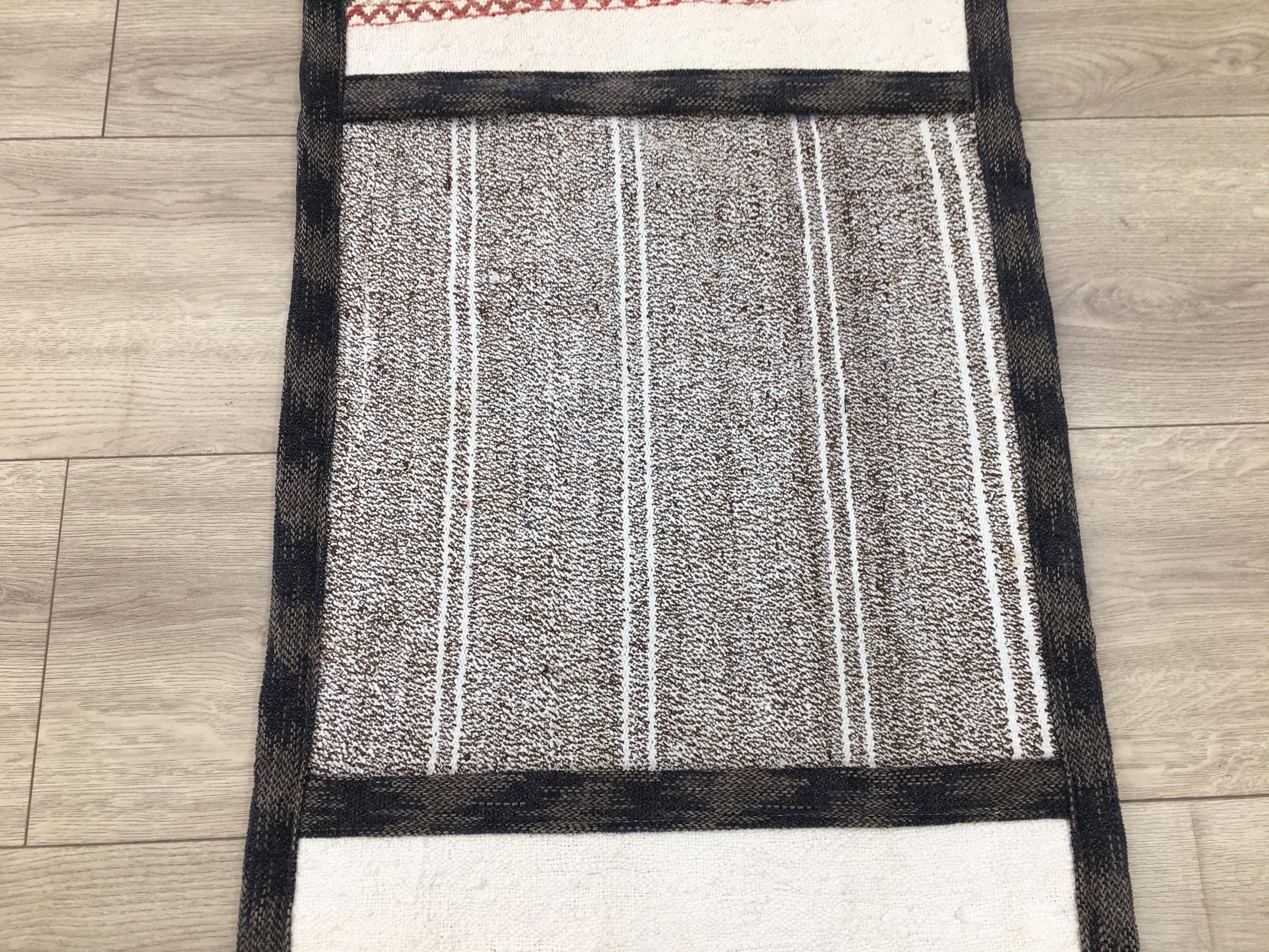 Tapis - Sac de selle ancien laine nouée Perse 111 x 43cm