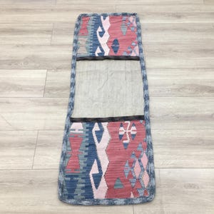 Tribal kilim bag, Dual pocket bag, Travel saddlebag, Turkish horse bag, Vintage rug, Utility rug, Vintage saddle bag, 1.7x4.9 ft, RK 14229
