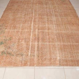 pink rug for bedroom, bohemian area rug, bohemian outdoor rug, vintage area rug, turkish antique rug, boho decor rug, 6.6 x 10.3 ft, RK 4922 image 9
