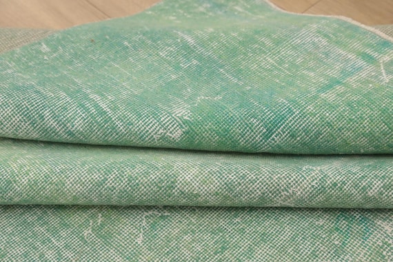 Green color rug, Mid century rug, Rare rug, Collector rug, Vintage rug, Ethnic rug, Hand knotted rug, Rug for bath, 6.3 x 8.5 ft, RK 14035
