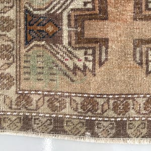 Multicolor rug, Bath mat aesthetic, Simple mat, Rug for kitchen, Turkish wool rug, Old rug, Bed beside rug, Vintage rug, 1.6x3.3 ft, RK13973 image 6