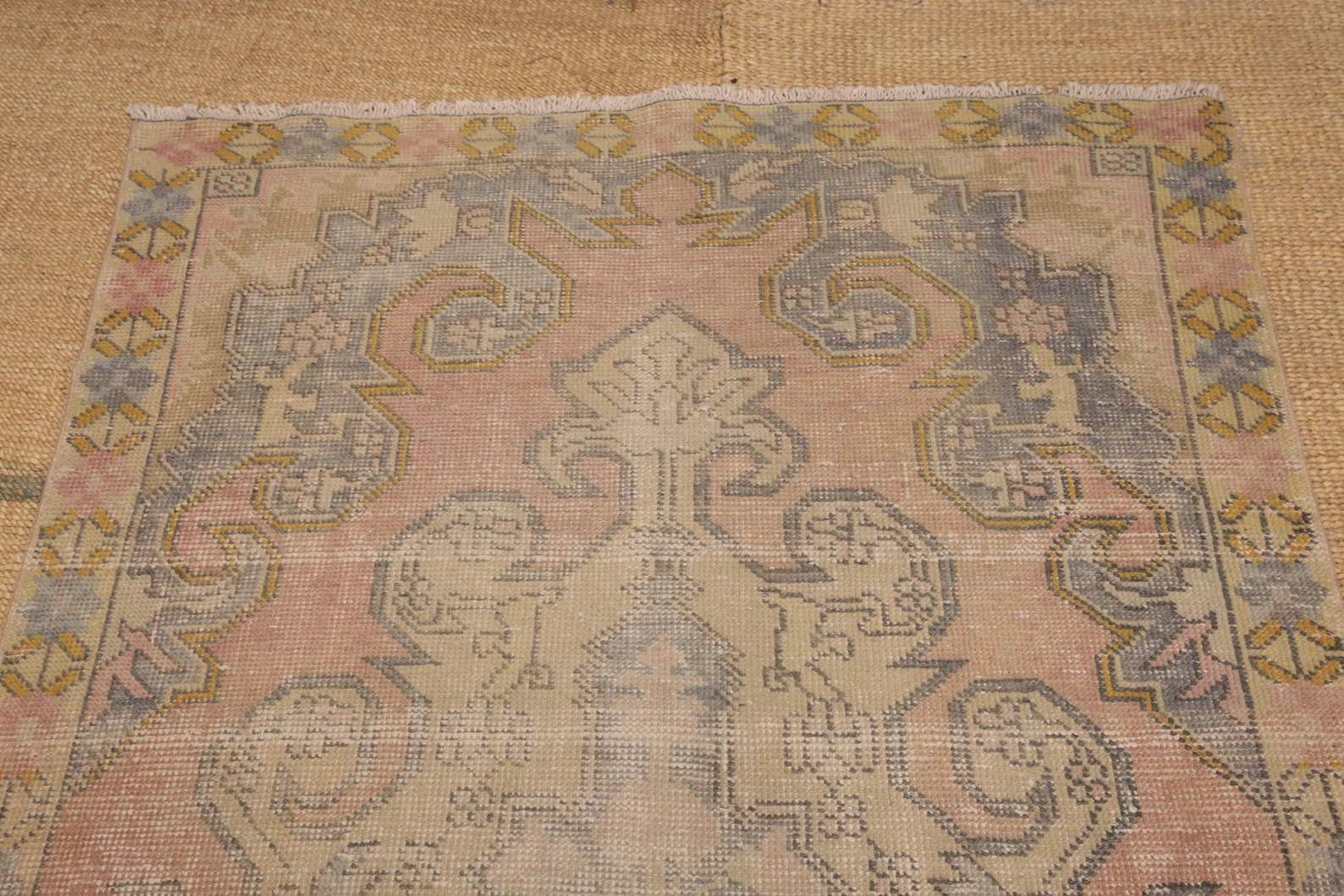 Muted Pink Rug, Handmade Area Rug, Living Room Rug, Ethnic Rug, Bedroom ...