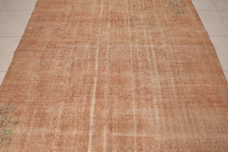 pink rug for bedroom, bohemian area rug, bohemian outdoor rug, vintage area rug, turkish antique rug, boho decor rug, 6.6 x 10.3 ft, RK 4922 image 7