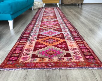 Home Decor Carpet 48x80 inches Red Carpet Vintage Rug Turkey Floor Rug Bohemian Indoor Rug 3941 Area Carpet Turkish Rug