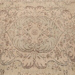 Earth tone rug, Neutral rug, Rug for living room, Wool handmade rug, Low pile rug, Modern rug, Boho decor rug, 6.1x9.4 ft, RK 13475 bild 10