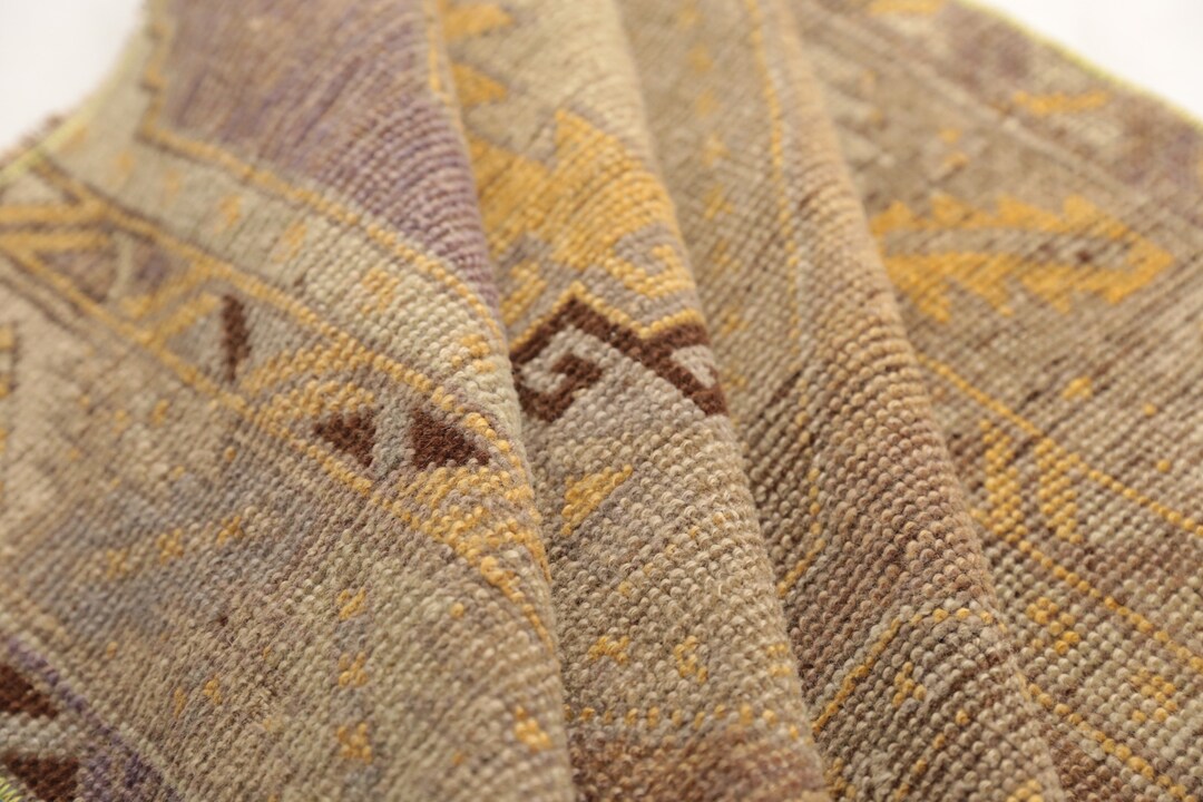 Used Rugs Signage Sustainable Rug, Antique Rug Fragment, Oushak Wool Rug, Handknotted Rug ...