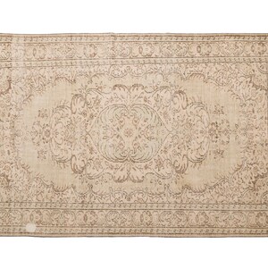 Earth tone rug, Neutral rug, Rug for living room, Wool handmade rug, Low pile rug, Modern rug, Boho decor rug, 6.1x9.4 ft, RK 13475