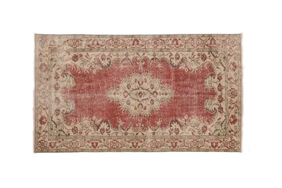 colorful rug, 70s rug, used rugs, boho area rug, kilim rug, vintage oushak rug, hand woven rug, large oushak rug, 4.7 x 8.3 ft RK 8809