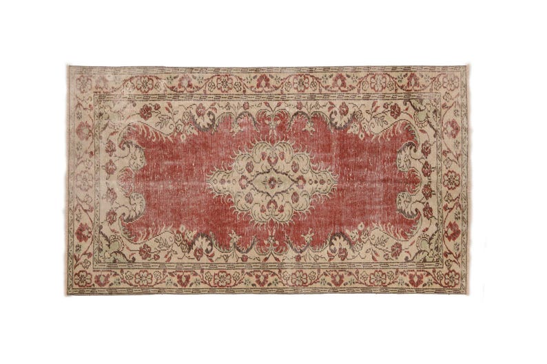 colorful rug, 70s rug, used rugs, boho area rug, kilim rug, vintage oushak rug, hand woven rug, large oushak rug, 4.7 x 8.3 ft RK 8809 image 1