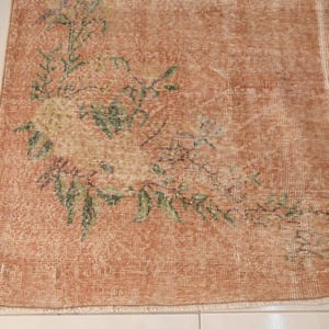 pink rug for bedroom, bohemian area rug, bohemian outdoor rug, vintage area rug, turkish antique rug, boho decor rug, 6.6 x 10.3 ft, RK 4922 image 11