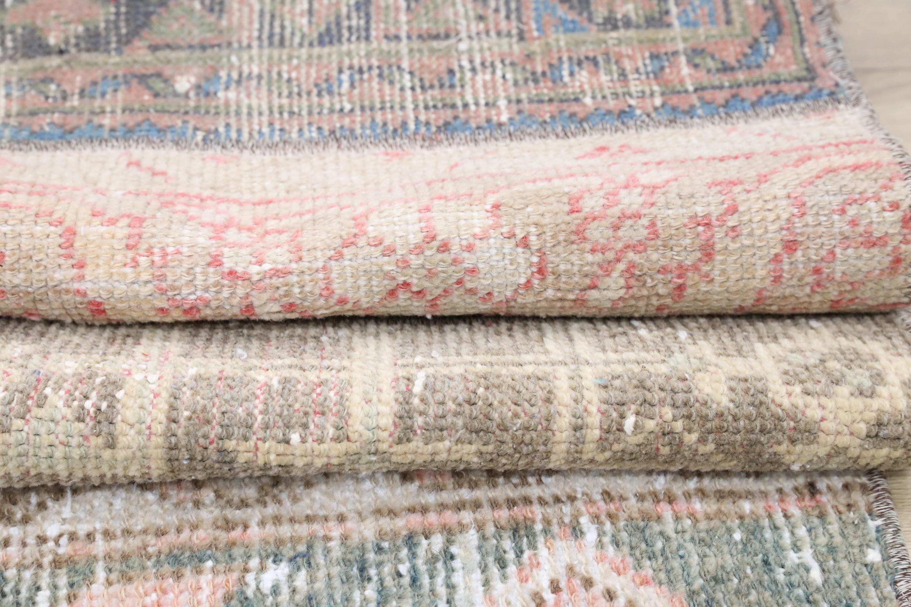 Long Turkish Rug, Vintage Patchwork Rug, Multipattern Runner Rug