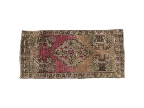 Multicolor rug, Bath mat aesthetic, Simple mat, Rug for kitchen, Turkish wool rug, Old rug, Bed beside rug, Vintage rug, 1.6x3.3 ft, RK13973