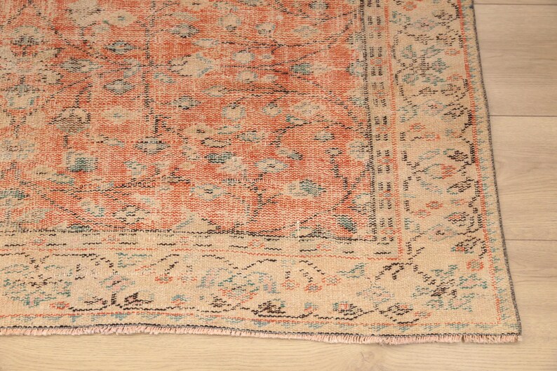 Worn Rug, Anatolian Rug, Unique Rug, Organic Cotton Rug, Vintage Rug