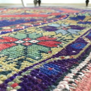 Dywan boho, Dywan vintage boho, Dywan eklektyczny boho, Kolorowy dywan boho, Dywan plemienny boho, 3,6 x 10,7 stopy, RK 7160 zdjęcie 6