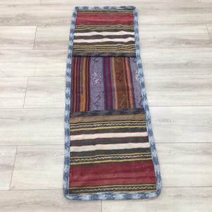Vintage saddle bag, Rider saddle pad, Trail saddle bag, Turkish saddle bag, Multiple storage bag, Kilim horse bag, 1.7x4.8 ft, RK 14254